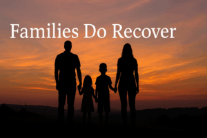 Shadow image of a family who looks like they have come back together